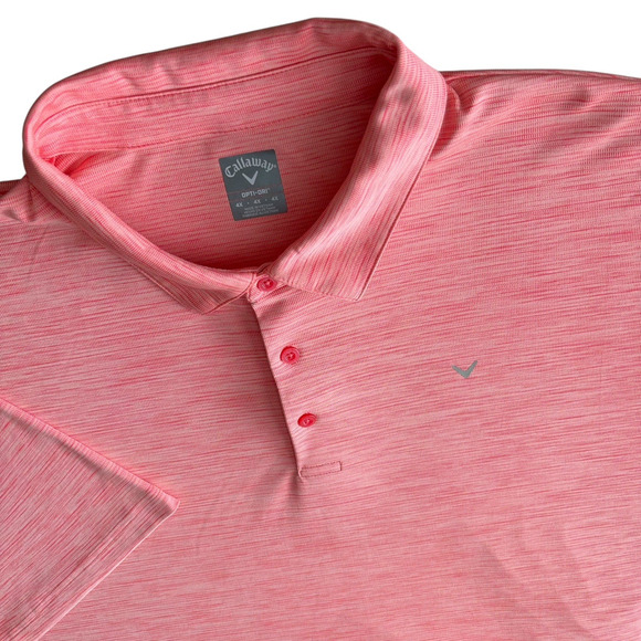 Callaway Golf Polo Shirt Men's Size 4X Orange Short Sleeve Opti-Dri Activewear - Picture 1 of 5